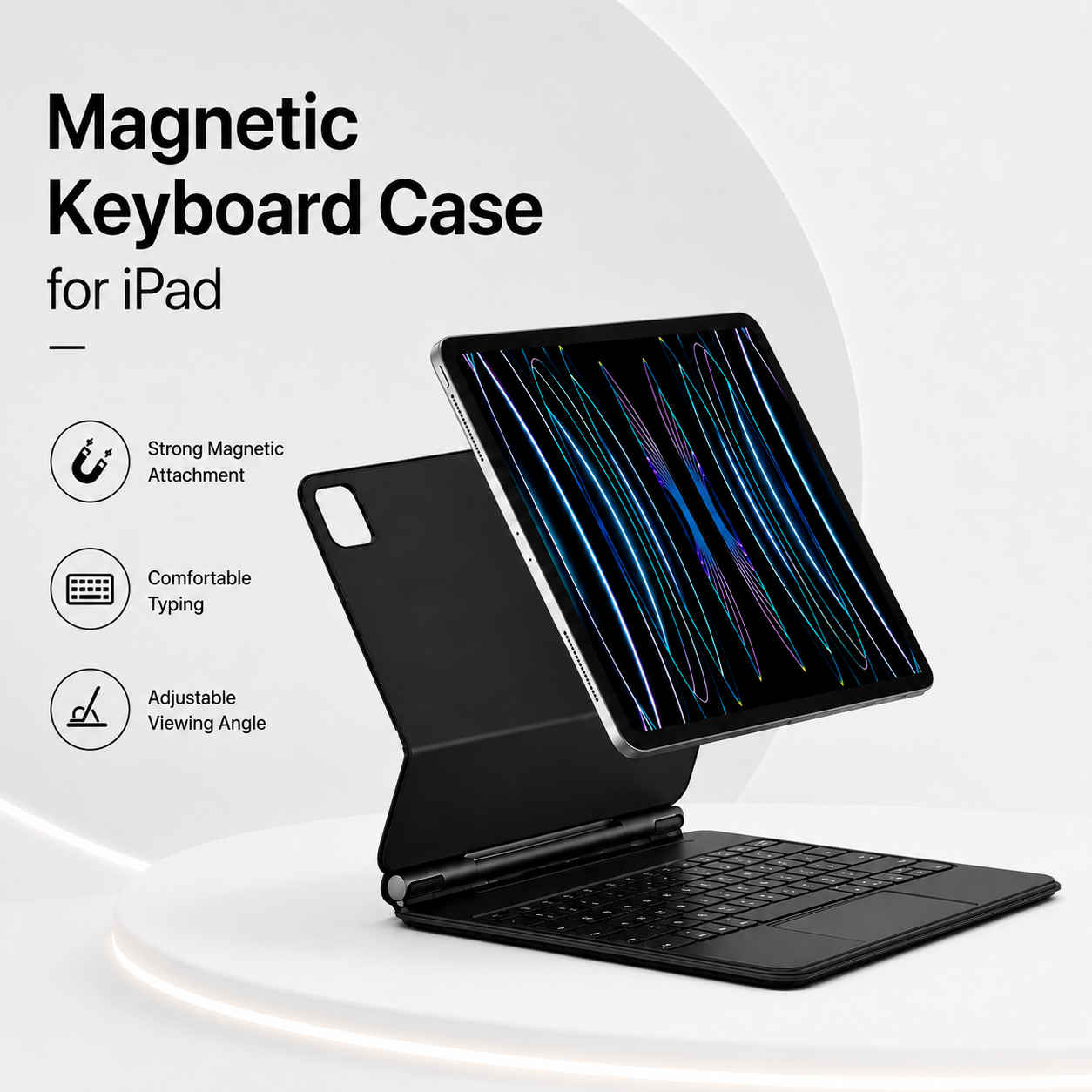 Magnetic Floating Bluetooth Keyboard Case